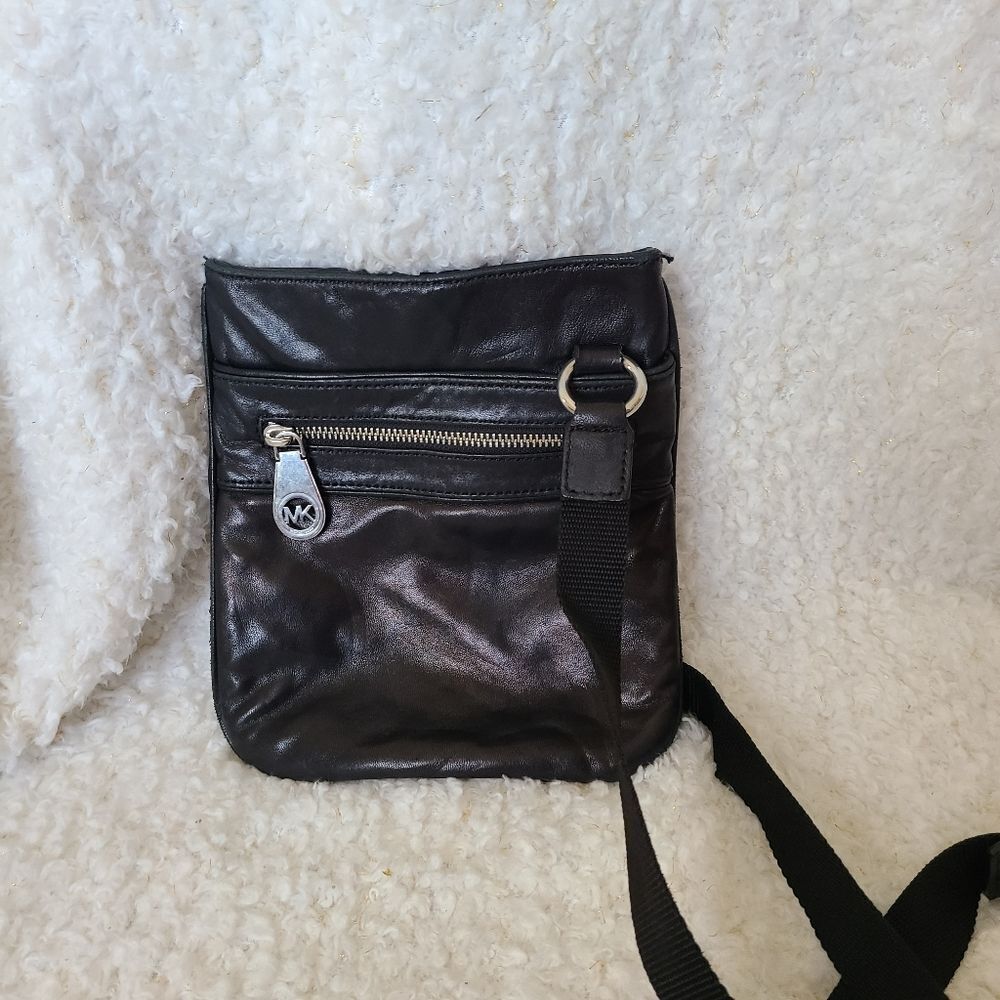 Michael Kors Butter Soft‎ Black Leather Crossbody